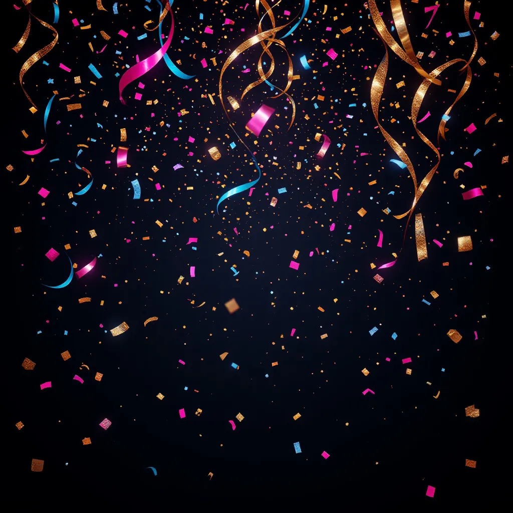Confetti at a party