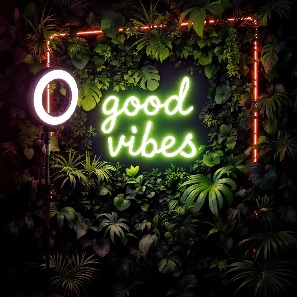 Neon backdrop